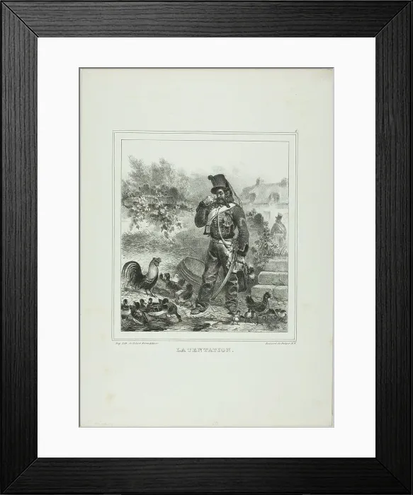 Framed Print : Temptation, 1833. Creator: Auguste Raffet Framed Print : Temptation, 1833. Creator: Auguste Raffet