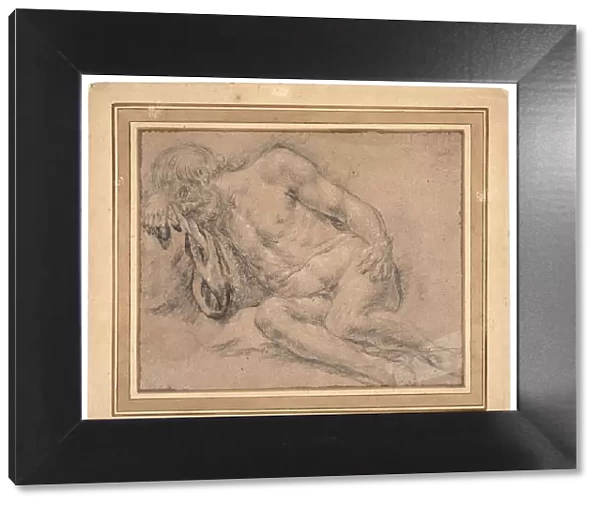 Sleeping Male Nude, perhaps for the Drunkenness of Noah, c.1550. Creator: Paris Bordone