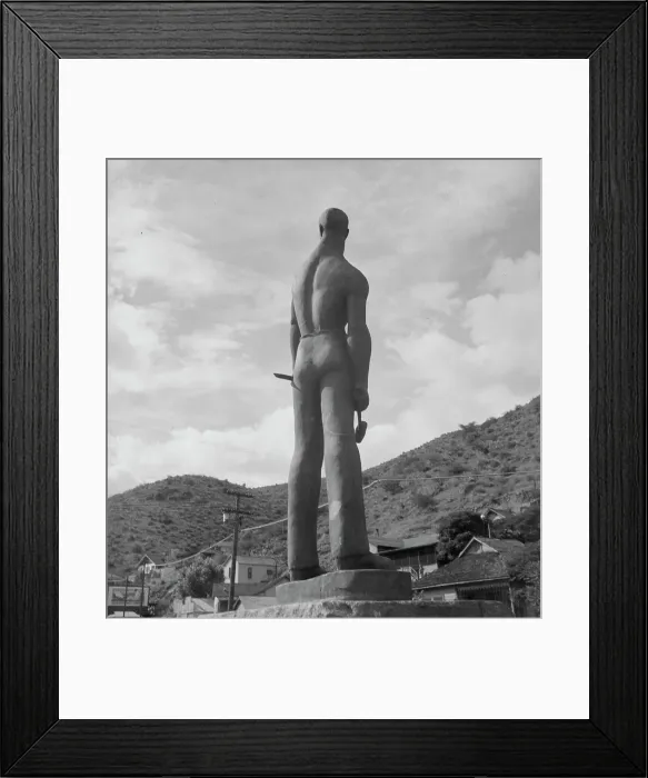 Framed Print : Monument dedicated to the copper miners of Arizona, Bisbee, Arizona, 1937. Creator: Dorothea Lange Framed Print : Monument dedicated to the copper miners of Arizona, Bisbee, Arizona, 1937. Creator: Dorothea Lange