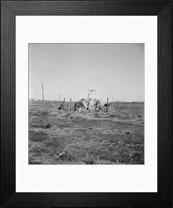 Framed Print : Squatter camp, Patterson, California, 1939. Creator: Dorothea Lange Framed Print : Squatter camp, Patterson, California, 1939. Creator: Dorothea Lange