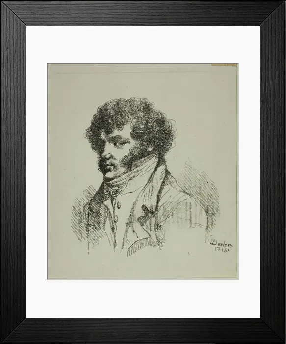 Framed Print : Portrait of Brunet, Printer, 1816. Creator: Vivant Denon Framed Print : Portrait of Brunet, Printer, 1816. Creator: Vivant Denon