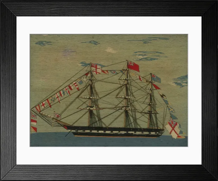 Framed Print : Picture (Needlework), England, 1825 / 75. Creator: Unknown Framed Print : Picture (Needlework), England, 1825 / 75. Creator: Unknown