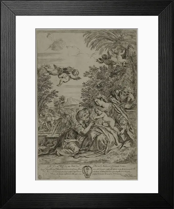 Framed Print : Flight into Egypt, 1647 / 66. Creator: Pier Francesco Mola Framed Print : Flight into Egypt, 1647 / 66. Creator: Pier Francesco Mola