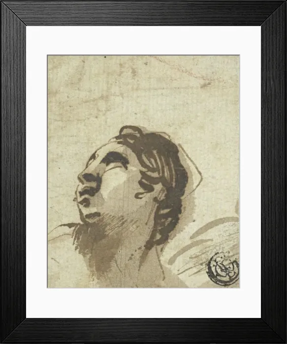 Framed Print : Head, n.d. Creator: Pier Francesco Mola Framed Print : Head, n.d. Creator: Pier Francesco Mola