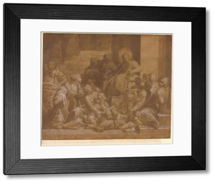 Framed Print : Suffer the Little Children to Come unto Me, n.d. Creator: Giambattista Tinti Framed Print : Suffer the Little Children to Come unto Me, n.d. Creator: Giambattista Tinti