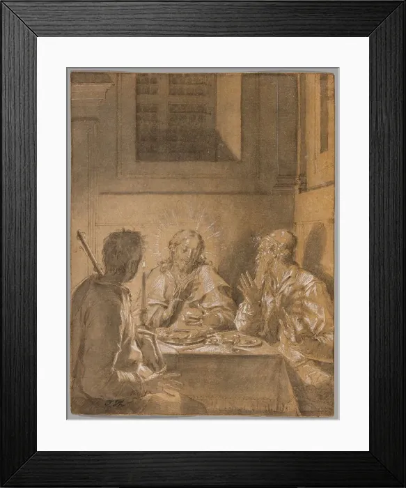 Framed Print : Supper at Emmaus, 1590 / 95. Creator: Peter Candid Framed Print : Supper at Emmaus, 1590 / 95. Creator: Peter Candid