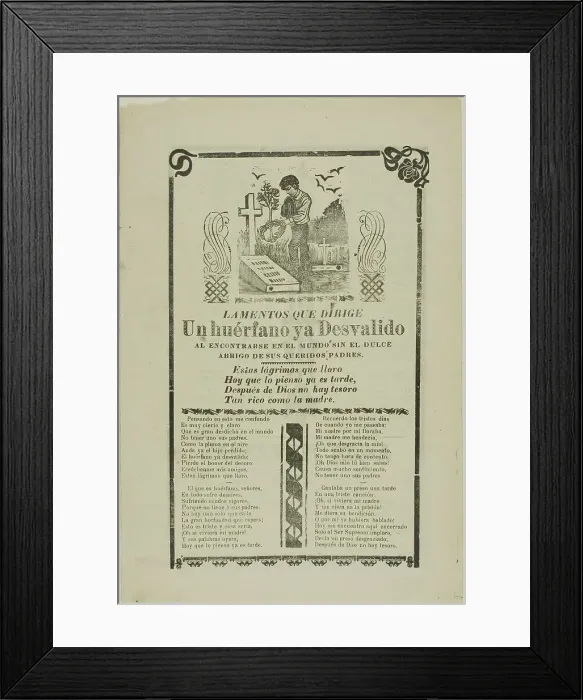 Framed Print : Laments of a Helpless Orphan, n.d. Creator: Manuel Manilla