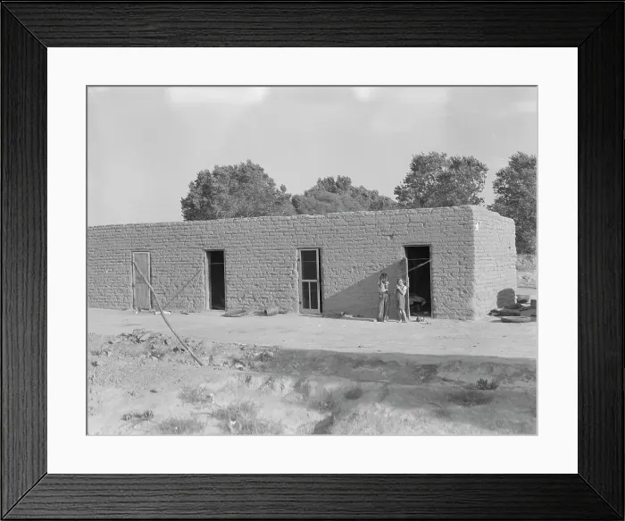 Framed Print : Housing for Mexican field laborers, near Chandler, Arizona, 1937. Creator: Dorothea Lange Framed Print : Housing for Mexican field laborers, near Chandler, Arizona, 1937. Creator: Dorothea Lange