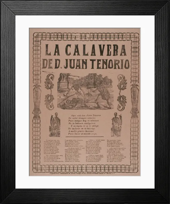 Framed Print : La Calavera de D. Juan Tenorio (The Calavera of D. Juan Tenorio), n.d. Creator: Manuel Manilla Framed Print : La Calavera de D. Juan Tenorio (The Calavera of D. Juan Tenorio), n.d. Creator: Manuel Manilla