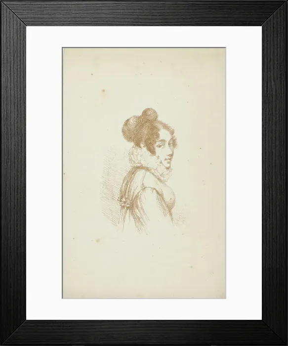 Framed Print : Portrait of a Young Lady, c. 1820. Creator: Vivant Denon Framed Print : Portrait of a Young Lady, c. 1820. Creator: Vivant Denon