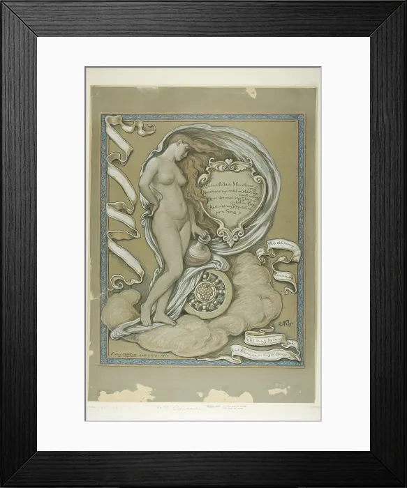 Framed Print : Figure Study for Rubaiyat of Omar Khayyam, c.1884, reworked 1911. Creator: Elihu Vedder Framed Print : Figure Study for Rubaiyat of Omar Khayyam, c.1884, reworked 1911. Creator: Elihu Vedder