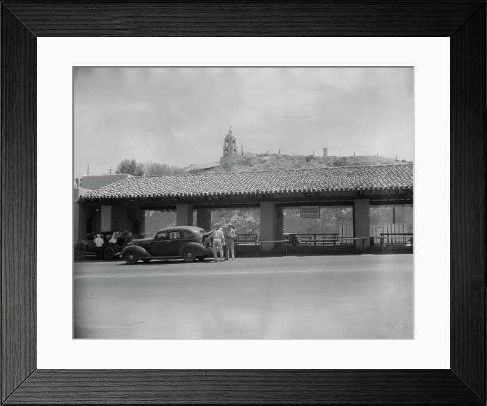 Framed Print : Inspection station on the California-Arizona state line, Yuma, Arizona, 1937. Creator: Dorothea Lange Framed Print : Inspection station on the California-Arizona state line, Yuma, Arizona, 1937. Creator: Dorothea Lange