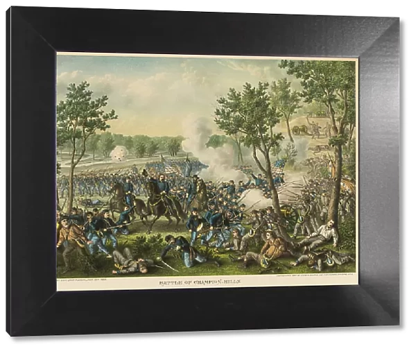 The Battle of Champion Hills, 1887. Creators: Unknown, Louis Kurz, Kurz and Allison