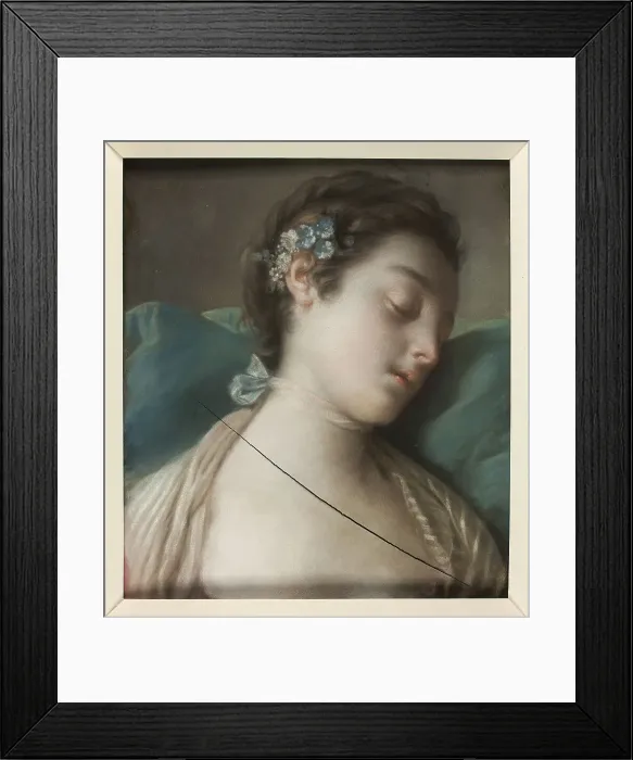 Framed Print : Sleeping Girl, c.1750. Creator: Pietro Rotari Framed Print : Sleeping Girl, c.1750. Creator: Pietro Rotari