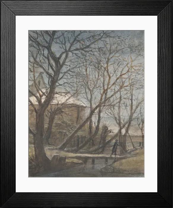 Framed Print : Winter Landscape with a Man Crossing, c.1660. Creator: Anthonie Waterloo Framed Print : Winter Landscape with a Man Crossing, c.1660. Creator: Anthonie Waterloo