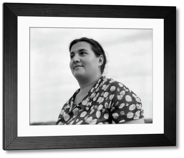 Framed Print : Jewish-American farm mother, Mrs. Cohen, wife of the farm manager, Hightstown, New Jersey, 1936. Creator: Dorothea Lange Framed Print : Jewish-American farm mother, Mrs. Cohen, wife of the farm manager, Hightstown, New Jersey, 1936. Creator: Dorothea Lange