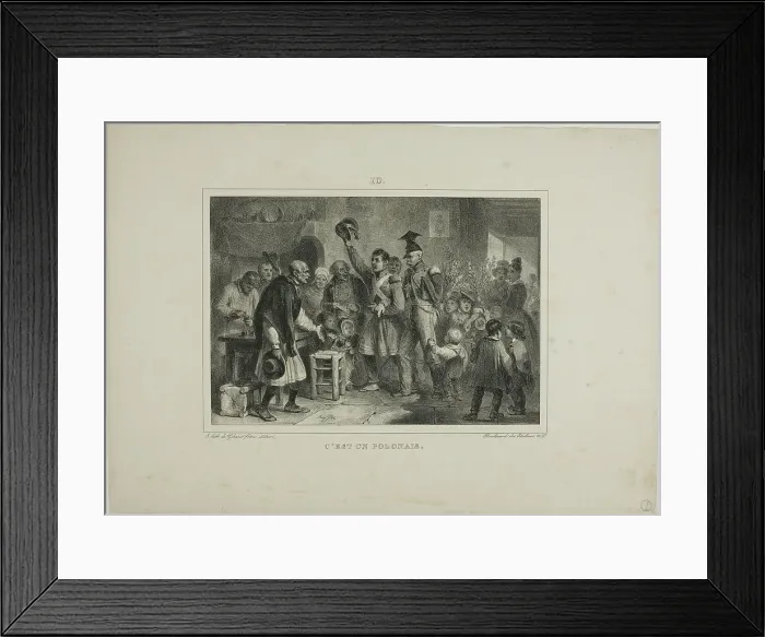 Framed Print : It's a Pole, 1832. Creator: Auguste Raffet Framed Print : It's a Pole, 1832. Creator: Auguste Raffet
