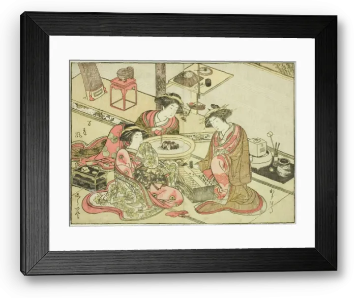 Framed Print : Courtesans of the Yamashiroya, from the book Mirror of Beautiful Women of the Pleasure... 1776. Creator: Shunsho. Courtesans of the Yamashiroya, from the book Mirror of Beautiful Women of the Pleasure... 1776. Creator: Shunsho Framed Print : Courtesans of the Yamashiroya, from the book Mirror of Beautiful Women of the Pleasure... 1776. Creator: Shunsho. Courtesans of the Yamashiroya, from the book Mirror of Beautiful Women of the Pleasure... 1776. Creator: Shunsho