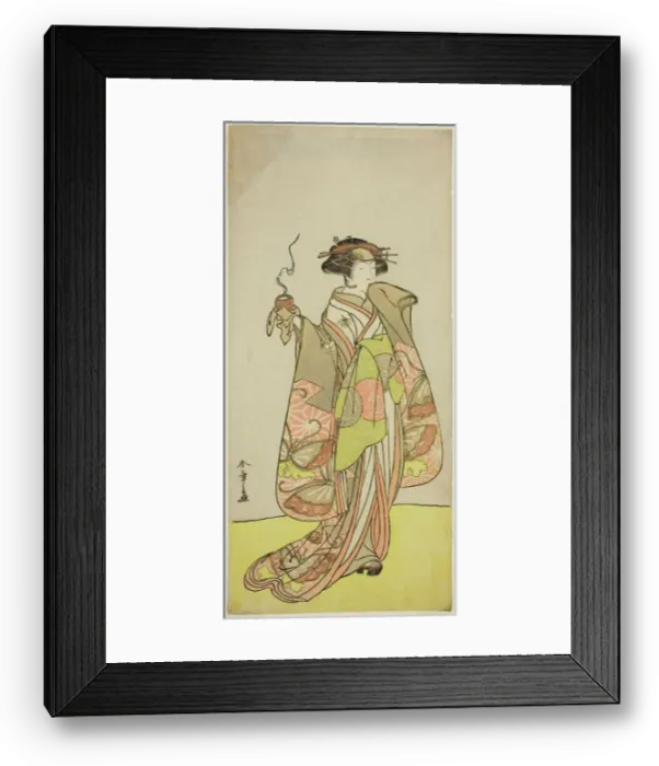 Framed Print : The Actor Ichikawa Monnosuke II as the Courtesan Kewaizaka no Shosho in the Play Sono... c. 1776. Creator: Shunsho Framed Print : The Actor Ichikawa Monnosuke II as the Courtesan Kewaizaka no Shosho in the Play Sono... c. 1776. Creator: Shunsho