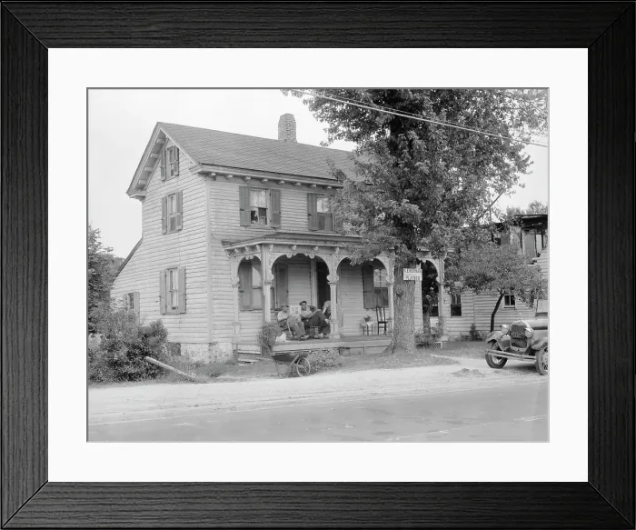 Framed Print : Home of idle American workman, Near Bridgton, New Jersey, 1936. Creator: Dorothea Lange Framed Print : Home of idle American workman, Near Bridgton, New Jersey, 1936. Creator: Dorothea Lange