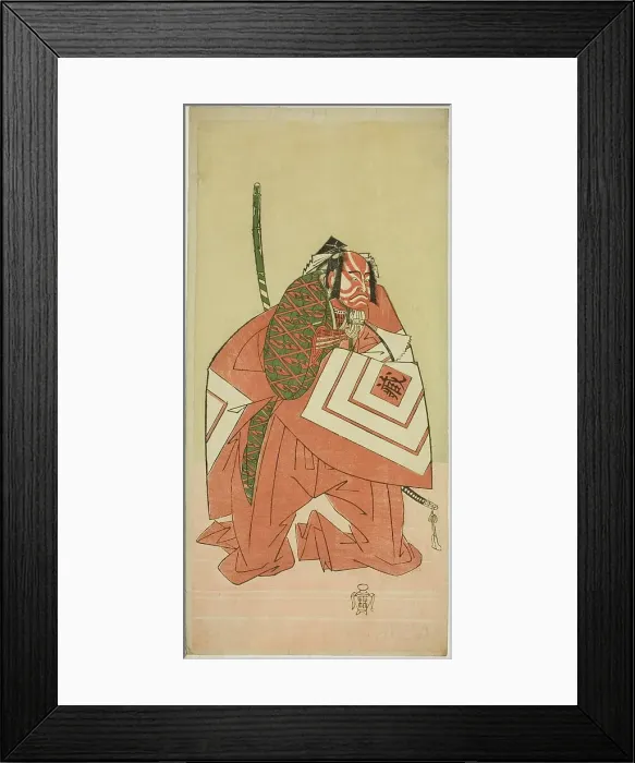 Framed Print : The Actor Ichikawa Danzo III as Sanada no Yoichi (?) in the Play Sanada no Yoichi... c. 1767. Creator: Shunsho Framed Print : The Actor Ichikawa Danzo III as Sanada no Yoichi (?) in the Play Sanada no Yoichi... c. 1767. Creator: Shunsho