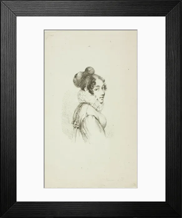 Framed Print : Portrait of a Young Lady, c. 1820. Creator: Vivant Denon Framed Print : Portrait of a Young Lady, c. 1820. Creator: Vivant Denon