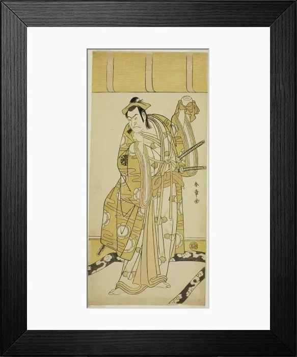 Framed Print : The Actor Nakamura Nakazo I as Nagao Terutora in the Play Kuruma-gakari Tekuda no... c. 1783. Creator: Shunsho Framed Print : The Actor Nakamura Nakazo I as Nagao Terutora in the Play Kuruma-gakari Tekuda no... c. 1783. Creator: Shunsho