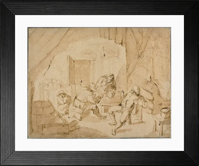 Framed Print : Peasants Drinking, n.d. Creator: Isaac van Ostade Framed Print : Peasants Drinking, n.d. Creator: Isaac van Ostade