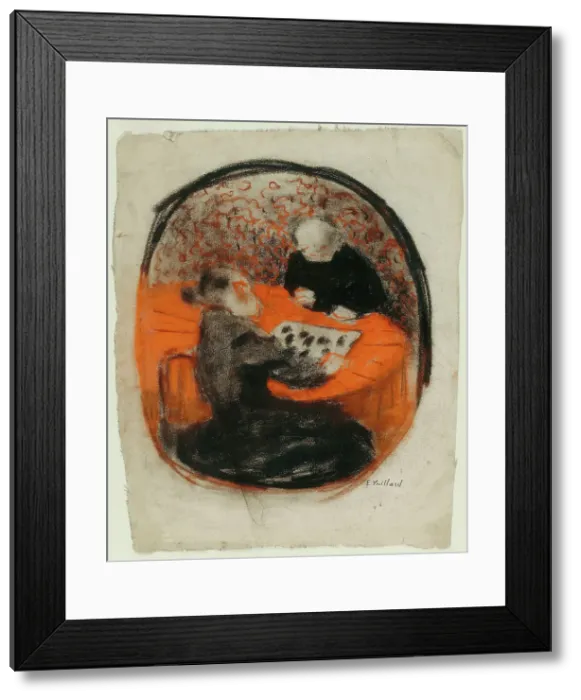 Framed Print : The Artist's Mother Playing Checkers, c. 1890–91. Creator: Edouard Vuillard Framed Print : The Artist's Mother Playing Checkers, c. 1890–91. Creator: Edouard Vuillard