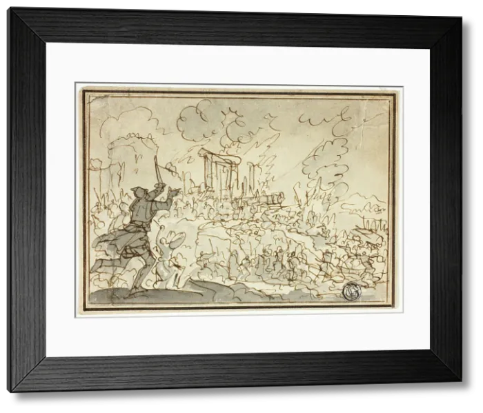 Framed Print : Siege of Fortress, n.d. Creator: Jan Luyken Framed Print : Siege of Fortress, n.d. Creator: Jan Luyken