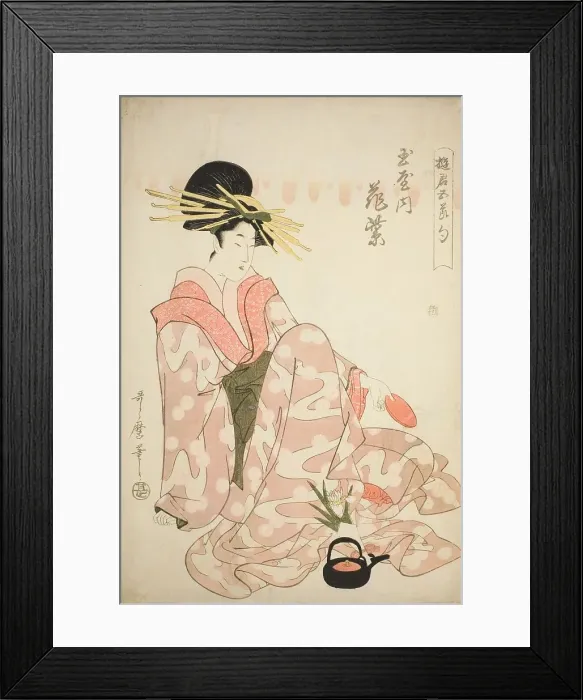 Framed Print : The Courtesan Hanamurasaki of the Tamaya, from the series Courtesans of the Five... c. 1805. Creator: Kitagawa Utamaro. The Courtesan Hanamurasaki of the Tamaya, from the series Courtesans of the Five... c. 1805. Creator: Kitagawa Utamaro Framed Print : The Courtesan Hanamurasaki of the Tamaya, from the series Courtesans of the Five... c. 1805. Creator: Kitagawa Utamaro. The Courtesan Hanamurasaki of the Tamaya, from the series Courtesans of the Five... c. 1805. Creator: Kitagawa Utamaro