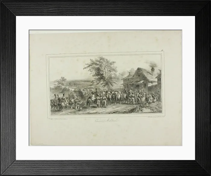 Framed Print : Military Convoy, 1831. Creator: Auguste Raffet Framed Print : Military Convoy, 1831. Creator: Auguste Raffet