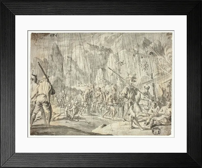 Framed Print : Battle Scene, n.d. Creator: Jan Luyken Framed Print : Battle Scene, n.d. Creator: Jan Luyken