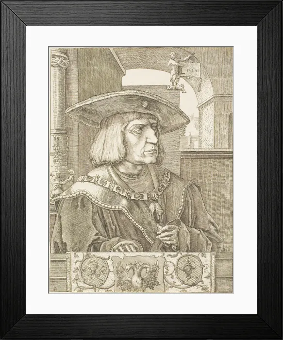 Framed Print : Emperor Maximilian I, 1520. Creator: Jan Muller Framed Print : Emperor Maximilian I, 1520. Creator: Jan Muller