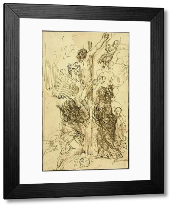 Framed Print : The Crucifixion, n.d. Creator: Jan Philipsz van Bouckhorst Framed Print : The Crucifixion, n.d. Creator: Jan Philipsz van Bouckhorst