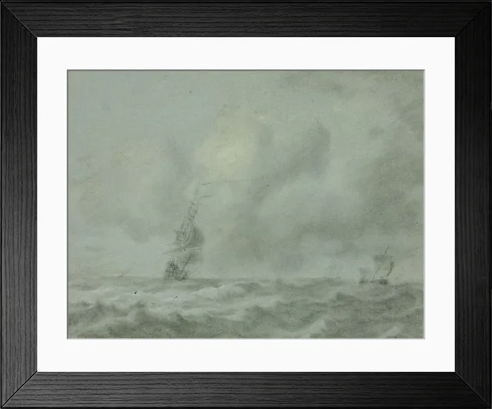 Framed Print : Boats on Ocean, n.d. Creator: Jan van Goyen Framed Print : Boats on Ocean, n.d. Creator: Jan van Goyen