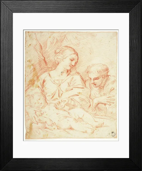 Framed Print : Madonna and Sleeping Christ Child with Male Saint, n.d. Creator: Agostino Masucci Framed Print : Madonna and Sleeping Christ Child with Male Saint, n.d. Creator: Agostino Masucci