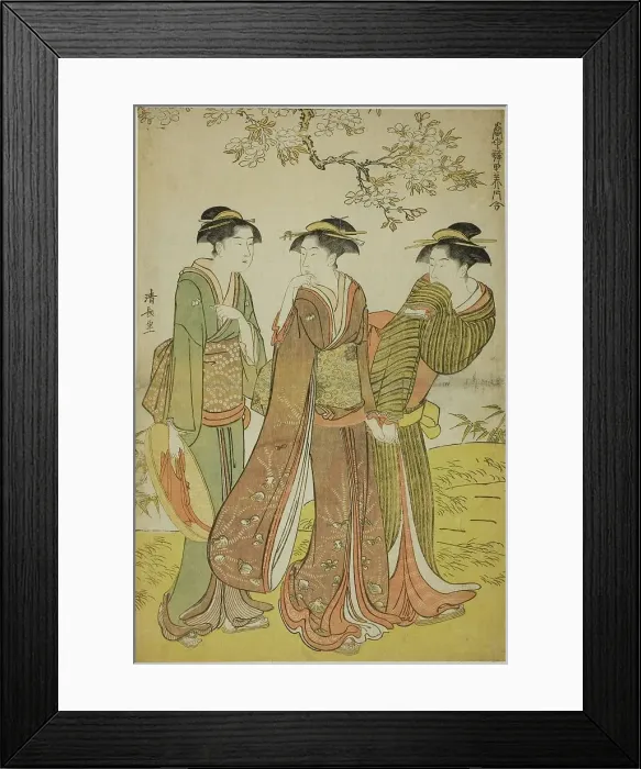 Framed Print : Spring Outing, from the series A Collection of Contemporary Beauties of the Pleasure... c. 1783. Creator: Torii Kiyonaga. Spring Outing, from the series A Collection of Contemporary Beauties of the Pleasure... c. 1783 Framed Print : Spring Outing, from the series A Collection of Contemporary Beauties of the Pleasure... c. 1783. Creator: Torii Kiyonaga. Spring Outing, from the series A Collection of Contemporary Beauties of the Pleasure... c. 1783