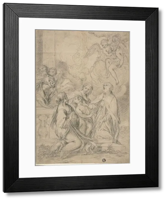 Framed Print : Saint Healing a Child, n.d. Creator: School of Carlo Maratti Italian, 1625-1713 Framed Print : Saint Healing a Child, n.d. Creator: School of Carlo Maratti Italian, 1625-1713