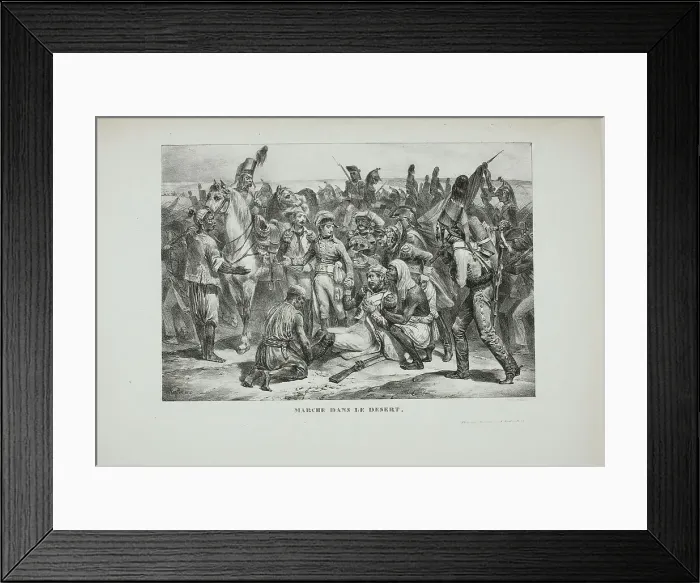 Framed Print : Desert March, 1826. Creator: Auguste Raffet Framed Print : Desert March, 1826. Creator: Auguste Raffet