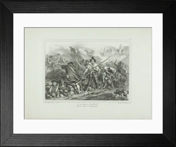 Framed Print : To Death for Liberty!, 1831. Creator: Auguste Raffet Framed Print : To Death for Liberty!, 1831. Creator: Auguste Raffet