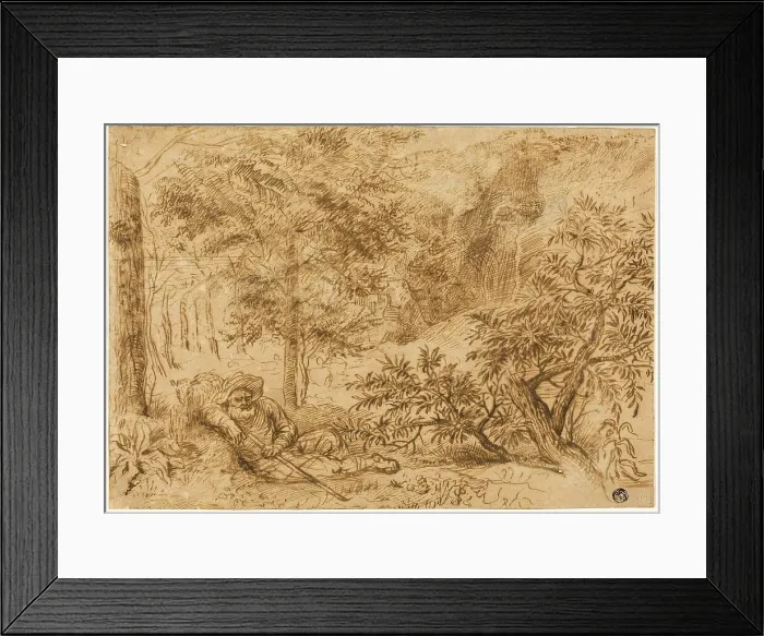 Framed Print : Landscape with Shepherd Sleeping under Tree, n.d. Creators: Jan Lievens, Lambert Lombard Framed Print : Landscape with Shepherd Sleeping under Tree, n.d. Creators: Jan Lievens, Lambert Lombard