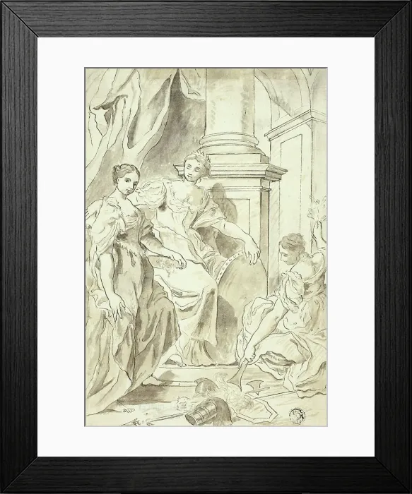 Framed Print : Allegory of Peace, n.d. Creator: School of Francesco Solimena Italian, 1657-1747 Framed Print : Allegory of Peace, n.d. Creator: School of Francesco Solimena Italian, 1657-1747