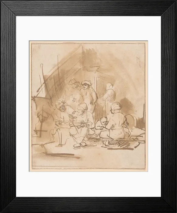 Framed Print : Satyr Among the Peasants, 1645 / 50. Creator: Barent Fabritius Framed Print : Satyr Among the Peasants, 1645 / 50. Creator: Barent Fabritius
