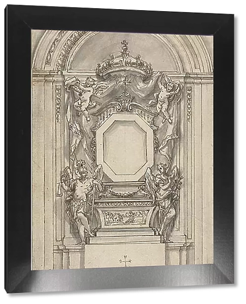 Design for a Tomb, 1677 / 1747. Creator: School of Francesco Solimena Italian, 1657-1747