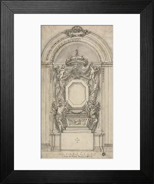 Framed Print : Design for a Tomb, 1677 / 1747. Creator: School of Francesco Solimena Italian, 1657-1747 Framed Print : Design for a Tomb, 1677 / 1747. Creator: School of Francesco Solimena Italian, 1657-1747