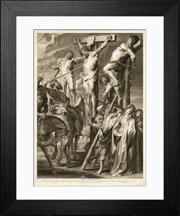 Framed Print : The Crucifixion (Coup de Lance), 1631. Creator: Boetius Adams Bolswert Framed Print : The Crucifixion (Coup de Lance), 1631. Creator: Boetius Adams Bolswert