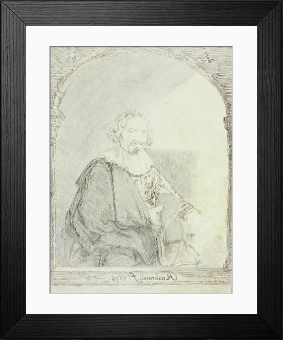 Framed Print : Study for Portrait of a Man in an Arm Chair, from Collection d'imitations de Dessins... c.1821. Creator: Christian Josi Framed Print : Study for Portrait of a Man in an Arm Chair, from Collection d'imitations de Dessins... c.1821. Creator: Christian Josi