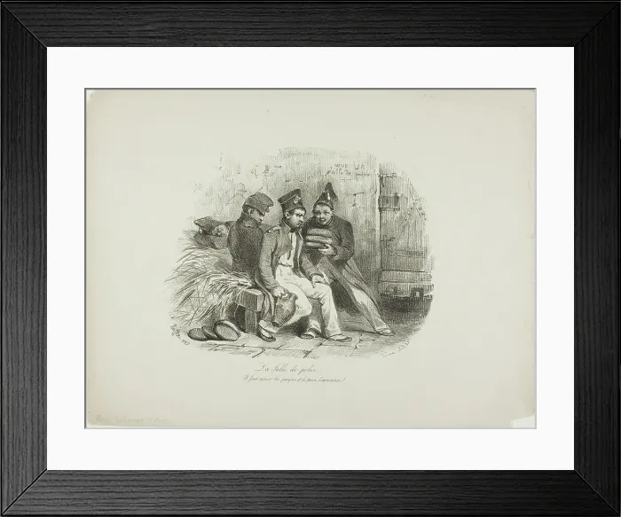 Framed Print : Military Prison, 1827. Creator: Auguste Raffet Framed Print : Military Prison, 1827. Creator: Auguste Raffet