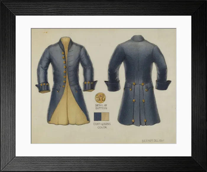 Framed Print : Men's Coat, c. 1936. Creator: B. Berndt Framed Print : Men's Coat, c. 1936. Creator: B. Berndt